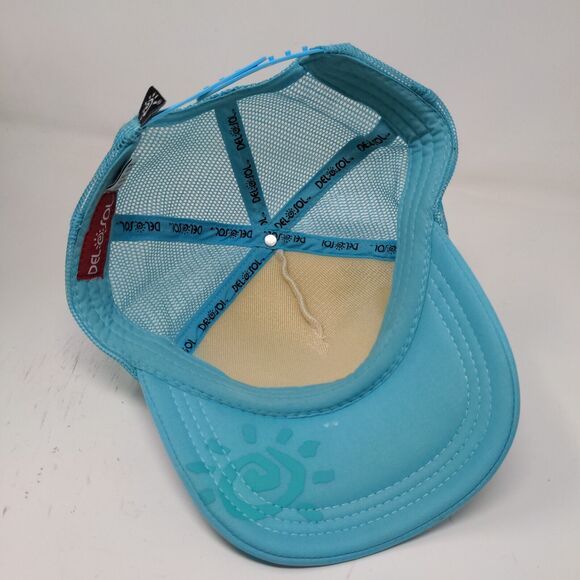 Del Sol Snapback Mesh Back Hat Blue Sunset Logo 100% Polyester - Picture 9 of 11